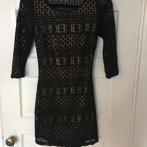 Black Lacy quarter sleeve dress